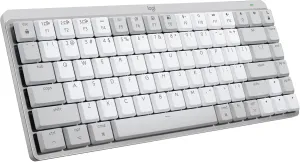 Logitech MX Mechanical Mini for Mac Wireless Illuminated Keyboard, Low-Profile Performance Switches, Tactile Quiet Keys, Backlit, Bluetooth, USB-C, Apple, iPad - Pale Grey