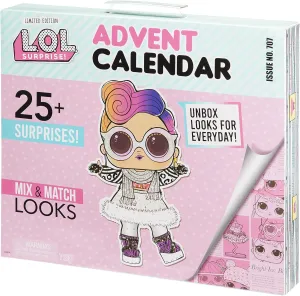 L.O.L. Surprise! Advent Calendar with 25  Surprises Including a Collectible Doll with Mix and Match Outfits, Shoes, and Accessories - Great Holiday Gift for Kids
