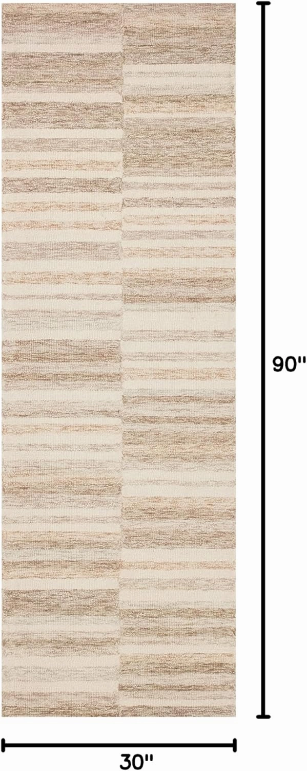 Loloi Chris Loves Julia Chris Collection CHR-03 Ivory/Clay 2'-6'' x 7'-6'', .50" Pile Height, Runner Rug