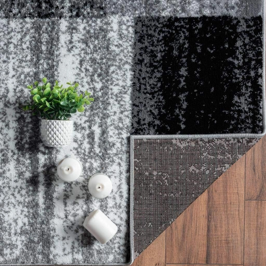 LUXE WEAVERS Lagos Collection 9248 Grey 8x10 Art Deco Geometric Area Rug