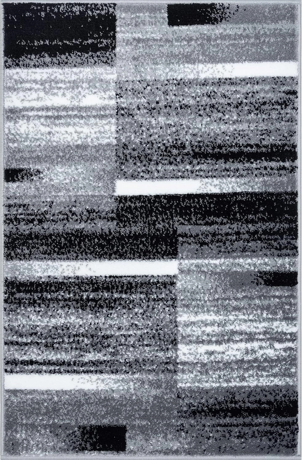 LUXE WEAVERS Lagos Collection 9248 Grey 8x10 Art Deco Geometric Area Rug