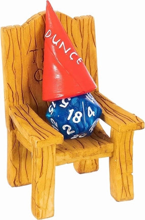 LYNX DND Dice Jail - Time Out Chair & Dunce Hat Punish Your Bad in Our of Shame Accessories/Gift for Dungeons and Dragons. Miniature Cap Works All D&D D20, D10, D8, D6, D4