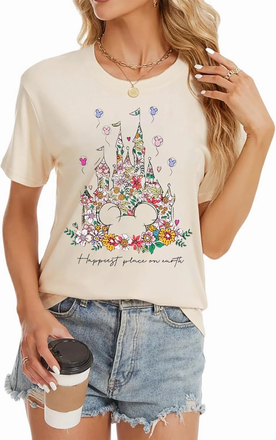 Magical Shirt for Women Castle Graphic Tee Magic Kingdom T Shirt Cute Holiday Vacation Shirt Short Sleeve Casual Tops
