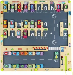 Magnetic Alphabet Maze Letter, Montessori Toys for Letter Learning, Fine Motor Skills & Sensory Play Board, Wooden Educational Toy for Boys Girls Aged 3 Years Up