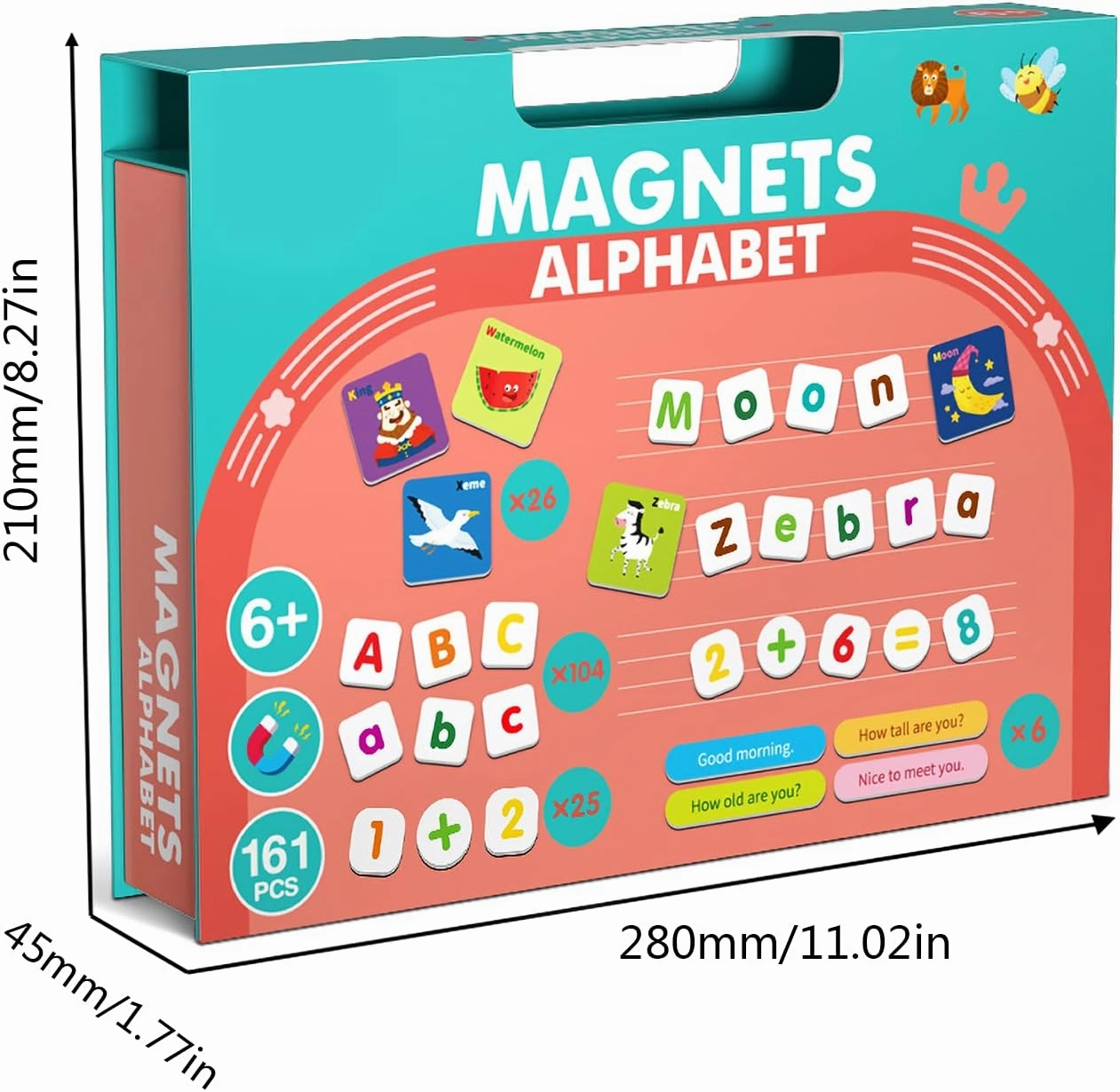 Magnetic Jigsaw Puzzles with Storage Case for Kids Age 3  for Educational Learning Toy CLPT-01 (Alphanumeric-Level 6)