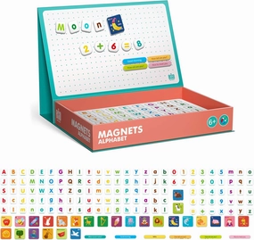 Magnetic Jigsaw Puzzles with Storage Case for Kids Age 3  for Educational Learning Toy CLPT-01 (Alphanumeric-Level 6)