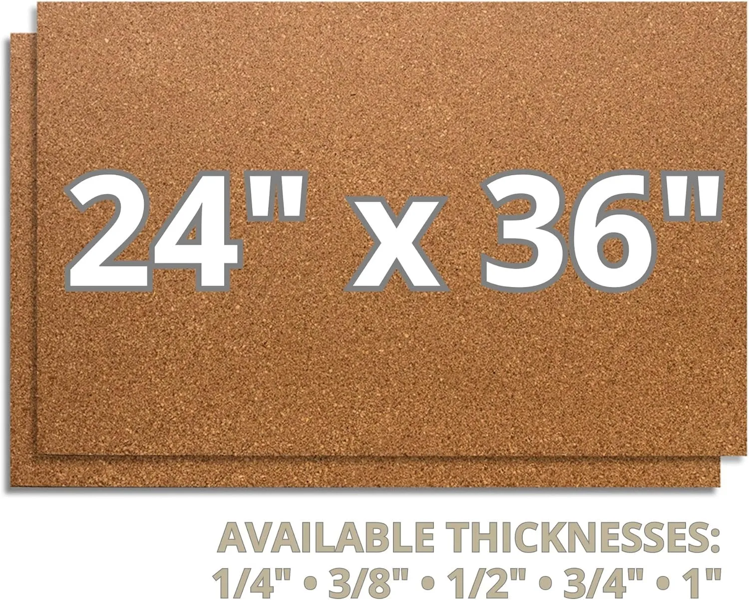 Manton Cork 24" x 36" x 1" Thick Cork Sheet, 100% Natural and Sustainable Cork Board for Dart Board Backers and Bulletin Boards. Perfect for Home, School, and Office