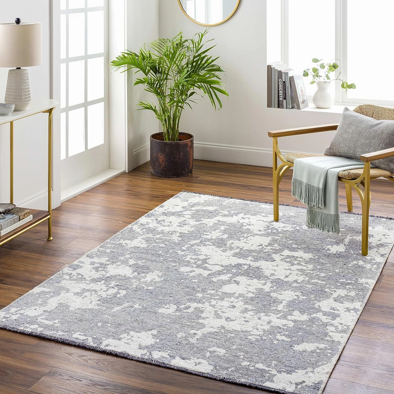 Mark&Day Area Rugs, 7x10 Bode Modern Gray Area Rug, Grey Ivory Carpet for Living Room, Bedroom or Kitchen (7'6" x 10')