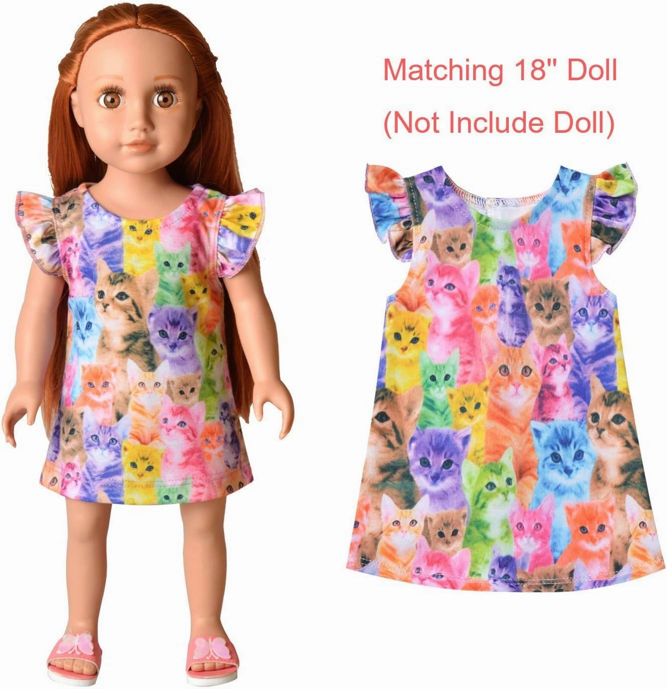 Matching Girls & 18" Dolls Nightgown Unicorn Nightdress Sleepwear Pajamas