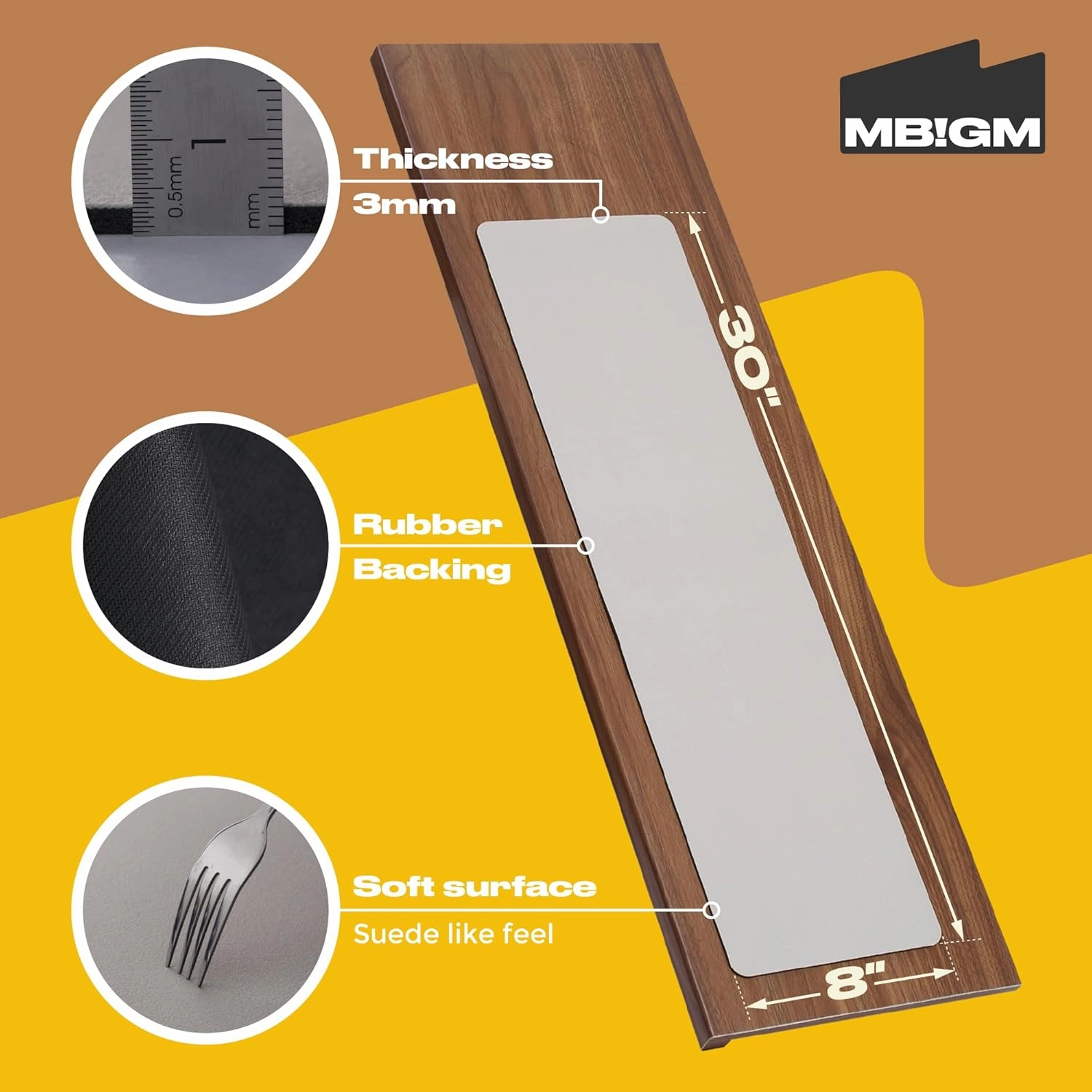 MBIGM Non-Slip Rubber Stair Treads – 15-Pack Beige Indoor Step Mats for Wooden Stairs – Carpet Stair Treads with Rubber Backing for Safety and Grip