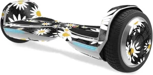 MightySkins Glossy Glitter Skin for Razor Hovertrax 1.5 Hover Board - Daisies | Protective, Durable High-Gloss Glitter Finish | Easy to Apply, Remove, and Change Styles | Made in The USA