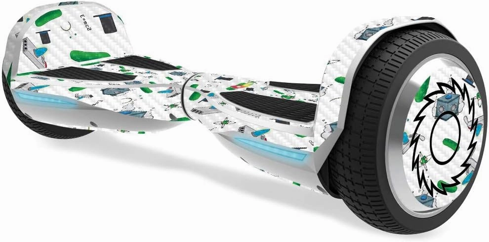 MightySkins Carbon Fiber Skin for Razor Hovertrax 1.5 Hover Board - Science Cartoon | Protective, Durable Textured Carbon Fiber Finish | Easy to Apply, Remove, and Change Styles | Made in The USA (CF-RAHOV1.5-Science Cartoon)