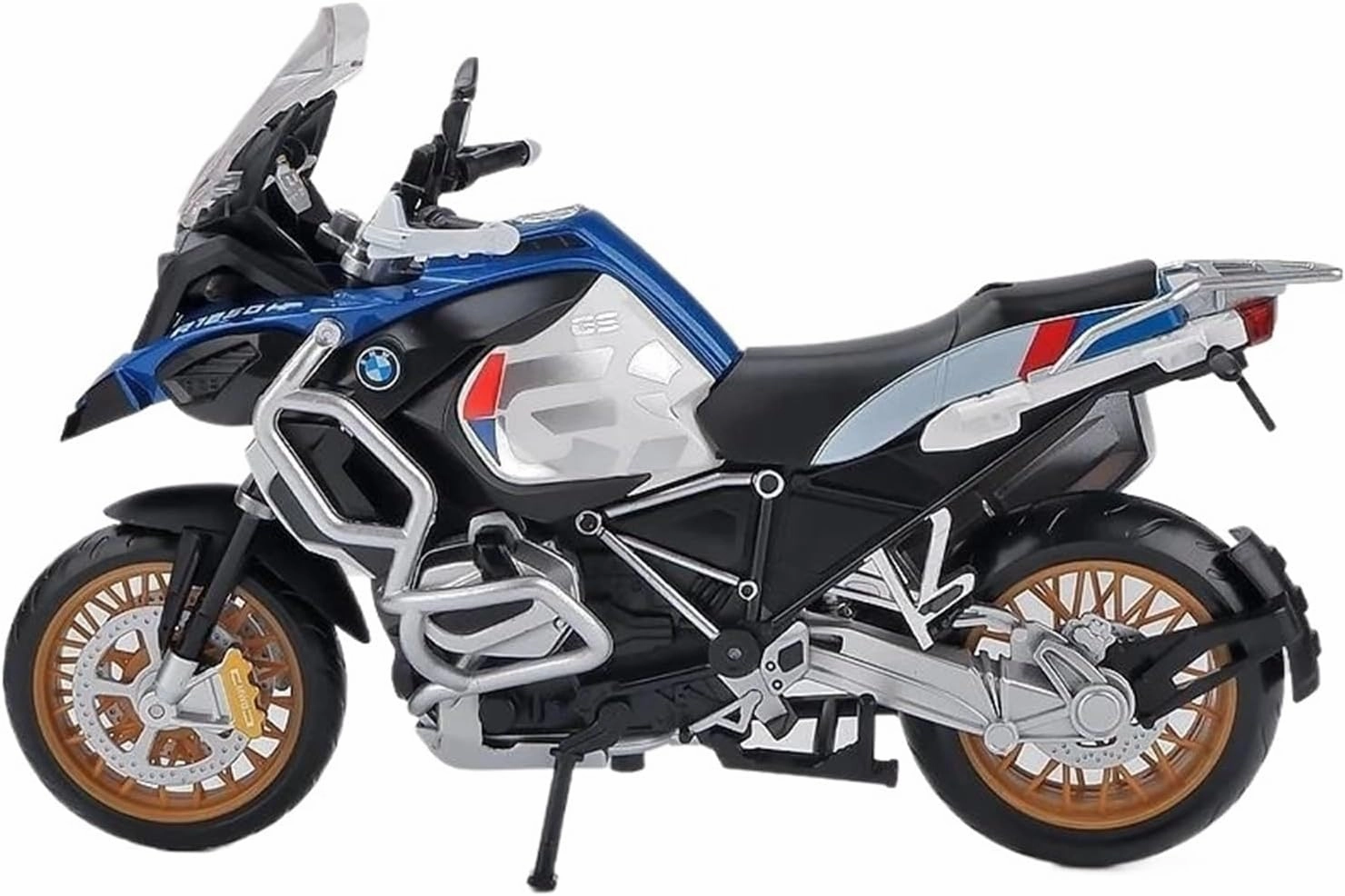Mini Simulation Motorcycle Toys 1:12 for BMW R1250GS Alloy Racing Motorcycle Model Diecast Metal Toy Adult for Boys(Blue)