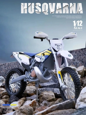 Mini Simulation Motorcycle Toys 1:12 for Husqvarna FE 501 Alloy Off-Road Motorcycle Simulation Car Model Racing Car Model Adult for Boys