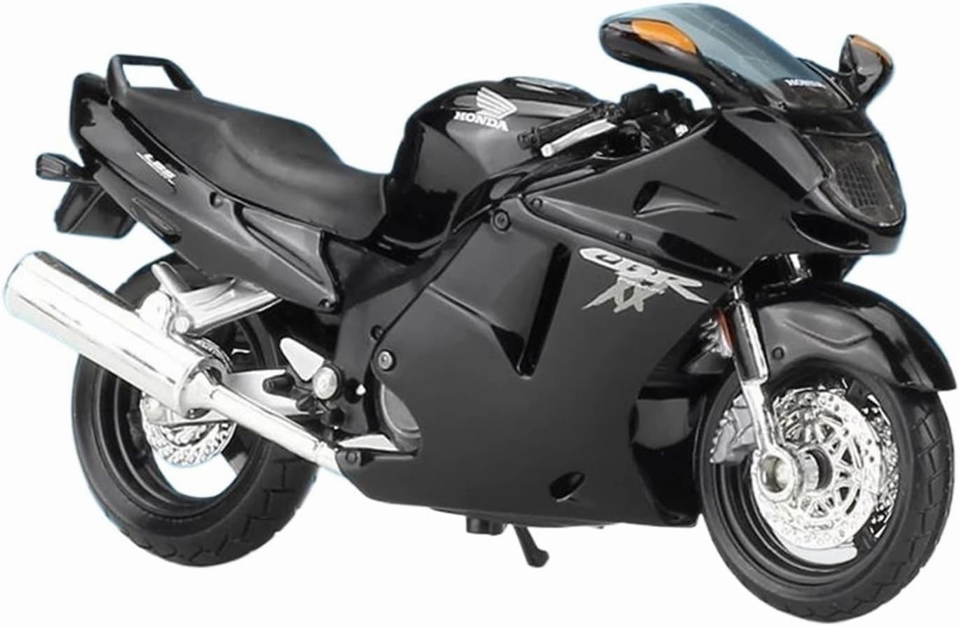 Mini Simulation Motorcycle Toys 1:18 for Honda CBR1100XX Alloy Racing Car Model Children's Gift Adult for Boys(Black)