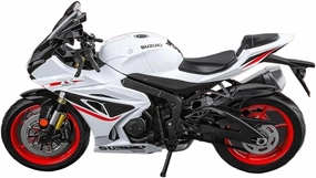 Mini Simulation Motorcycle Toys 1:9 for Suzuki GSX-1000R Alloy Racing Motorcycle Model Diecasts Street Sports Motorcycle Model Simulation Adult for Boys(White)