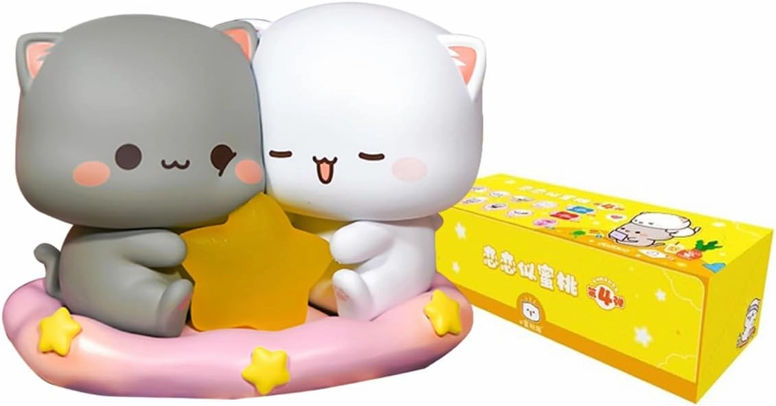 Mitao Cat Series 4 Blind Box Figures Action Random Popular Collection Cute Model Birthday Gift Guess Blind Bag Desktop Ornaments Doll（8 Pack）