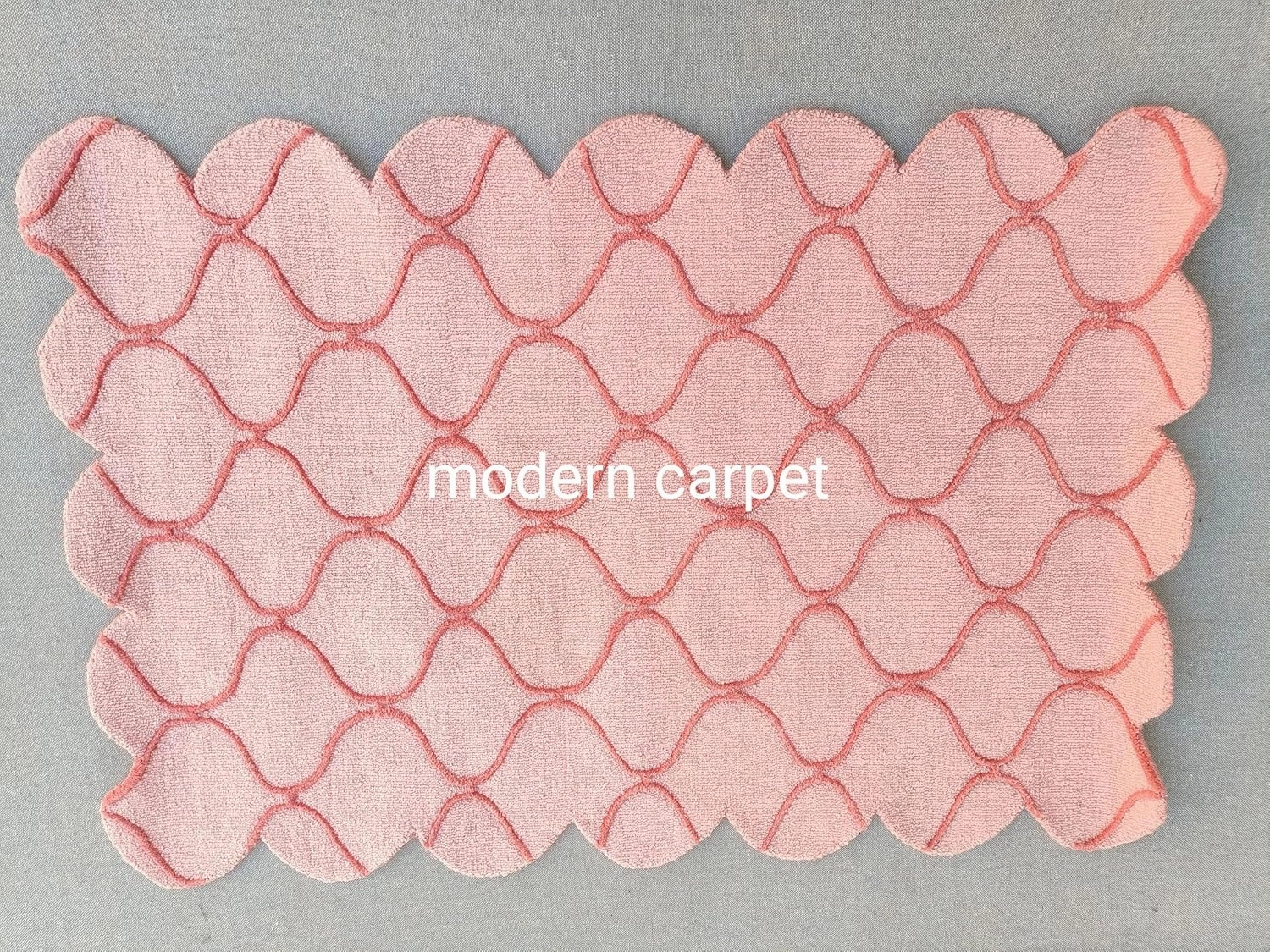 Modern Geometric Pattern Rugs 100% Wool Handmade Area Rugs Multicolor Accent Oriental Carpet for Bedroom Kitchen Dining Living Room Kids Room by Modern Carpet (3x5 Feet)