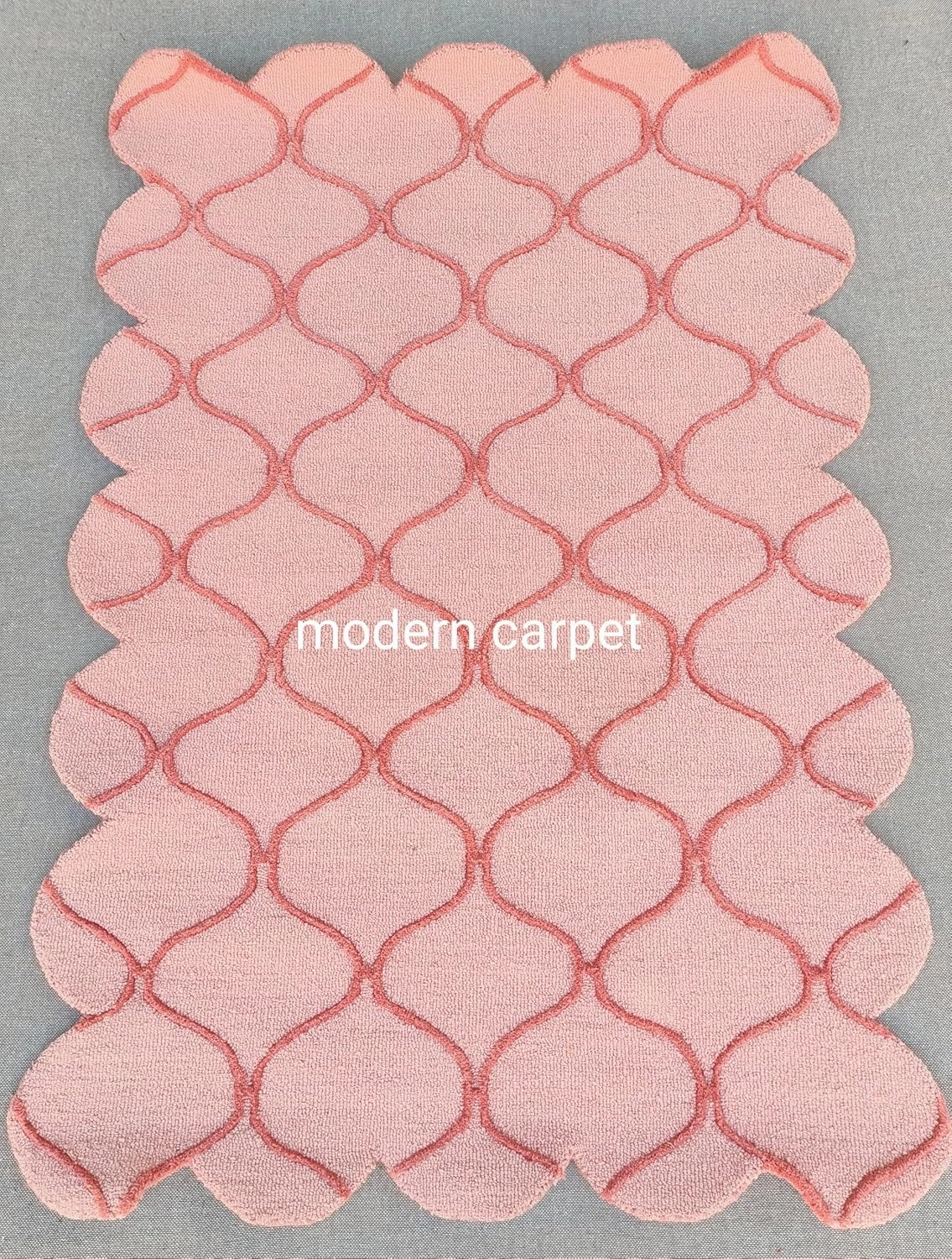 Modern Geometric Pattern Rugs 100% Wool Handmade Area Rugs Multicolor Accent Oriental Carpet for Bedroom Kitchen Dining Living Room Kids Room by Modern Carpet (3x5 Feet)