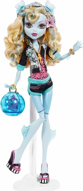 Monster High Lagoona Blue Reproduction Doll Wearing Original Fashion & Shoes with Pet, Display Stand & Accessories, 10-5-inch Collectible Toy