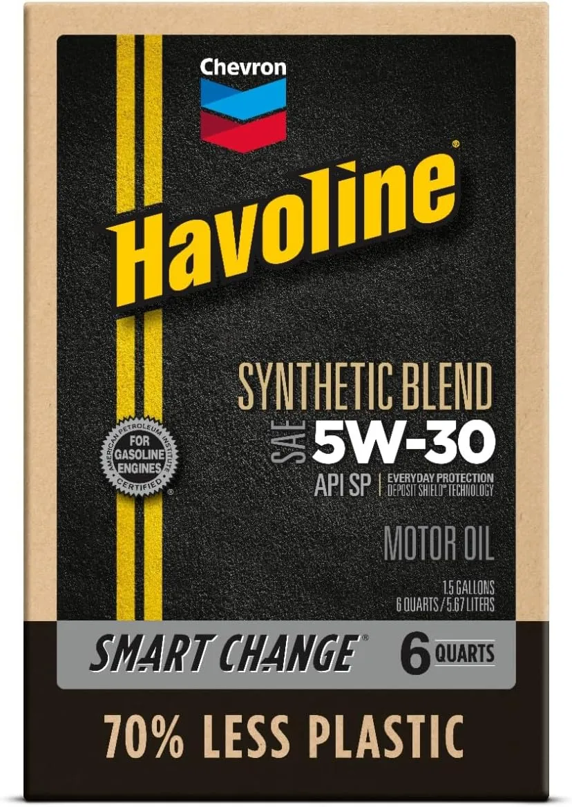 Motor Oil 5w30 Synthetic Blend Smart Change Engine Oil, 5W-30, 6 Quarts, Pack of 1