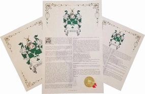 Moulton - Coat of Arms, Crest & History 3 Print Combo - Surname Origin: England