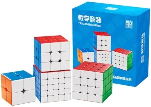 Moyu MFJS WCA 2-7 Set Speed Cube Gift Box Magic Cube Bundle Collection Cube 2x2 3x3 4x4 5x5 6x6 7x7 Speed Cube stickerless Toys for Kids & Adults (MFJS 2-5 Set)