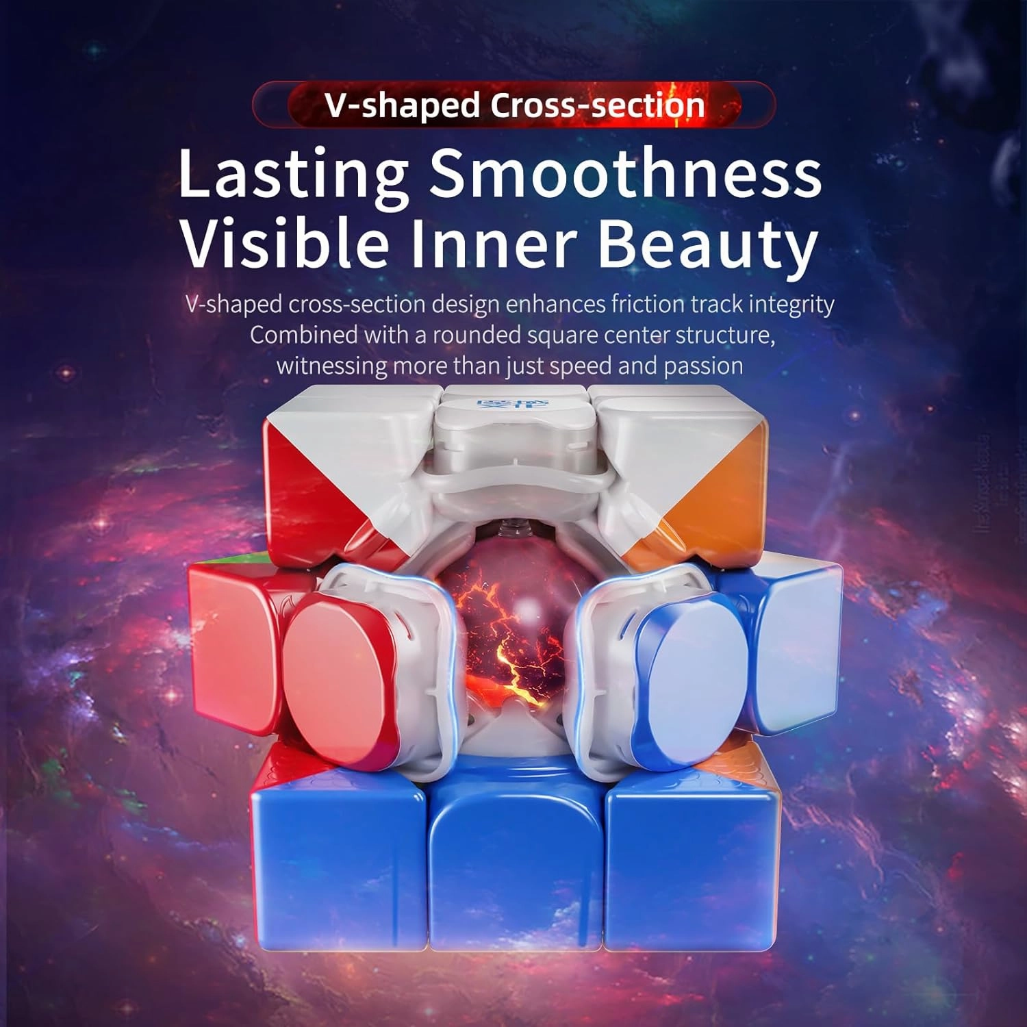 Moyu Weilong WRM V10 2024 Magnetic Speed Cube 3x3 Stickerless Puzzle Cube Professional Magnetic Master Cube (Magnetic UV Coated Version)