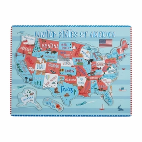 Mud Pie Kids United States Puzzle; 16" X 12"