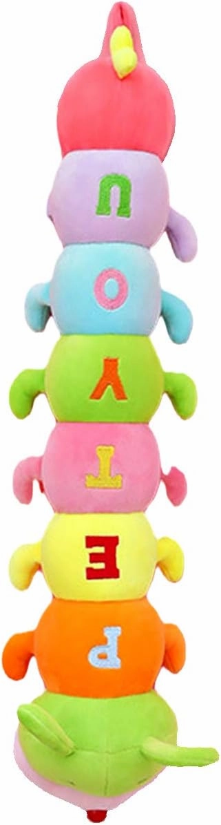 Multicolor Caterpillar Stuffed Animal Big Hugging Pillow Cute Plush Soft Pillow Doll,Giant Plush Toy,Gifts for Girl Boy Babies Birthday (35.4inch/90cm)