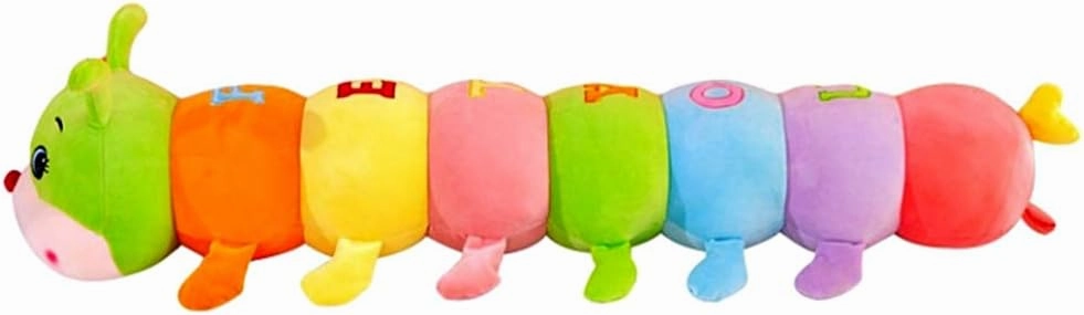 Multicolor Caterpillar Stuffed Animal Big Hugging Pillow Cute Plush Soft Pillow Doll,Giant Plush Toy,Gifts for Girl Boy Babies Birthday (35.4inch/90cm)