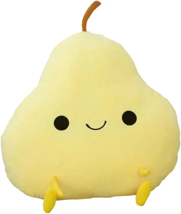 MYtodo Creative Fruit Oranges Mango Peach Pillow Cushion Chair Pad Plush Toy Birthday Gift (Pear)