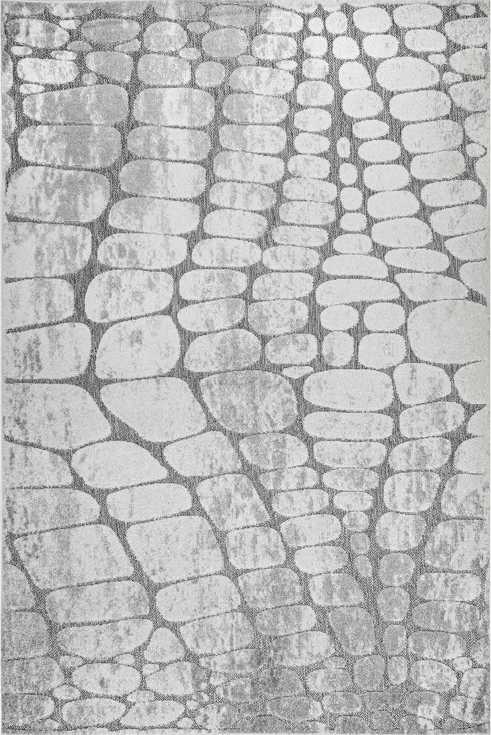 nuLOOM Jaycee Textured Stone Indoor/Outdoor Area Rug, 7x9, Grey