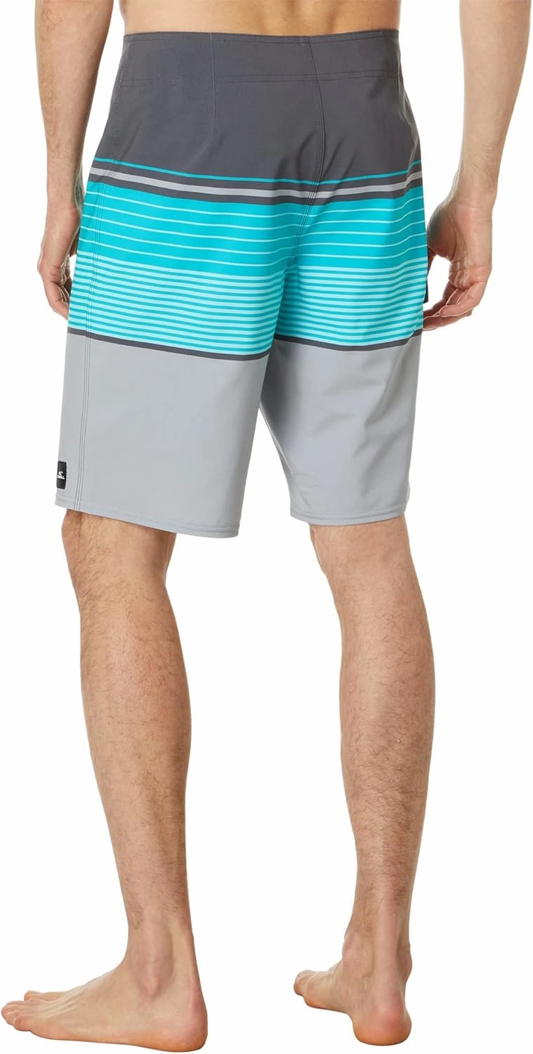 O'NEILL Men's 21 Inch Lennox Stripe Boardshorts - Quick Dry Swim Trunks for Men with Fabric and Pockets