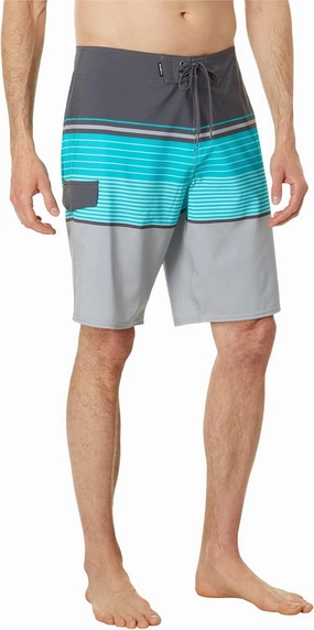 O'NEILL Men's 21 Inch Lennox Stripe Boardshorts - Quick Dry Swim Trunks for Men with Fabric and Pockets