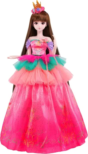 Official BDJ Fashion Doll Cartoon Figures with Height 18” &19 Movable Rotatable Joints Glamorous Outfits, Fabulous Accessories – Great Gift for Kids Ages 3 
