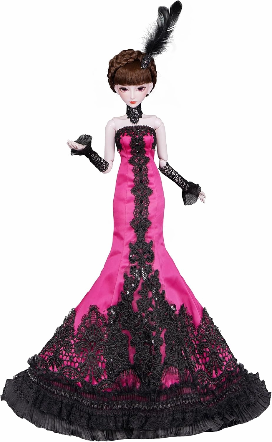 Official BDJ Fashion Doll Cartoon Figures with Height 18” &19 Movable Rotatable Joints Glamorous Outfits, Fabulous Accessories – Great Gift for Kids Ages 3 