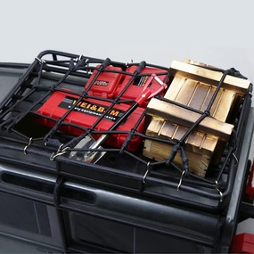 OGRC RC Crawler Car roof Decoration 8 in 1 Tank Storage Box, Wood Box, Luggage Net, Shovel for RC 1/10 Crawler for Traxxas TRX4 Redcat GEN 7 8 RC4WD D90 AXIAL SCX10 Accessories