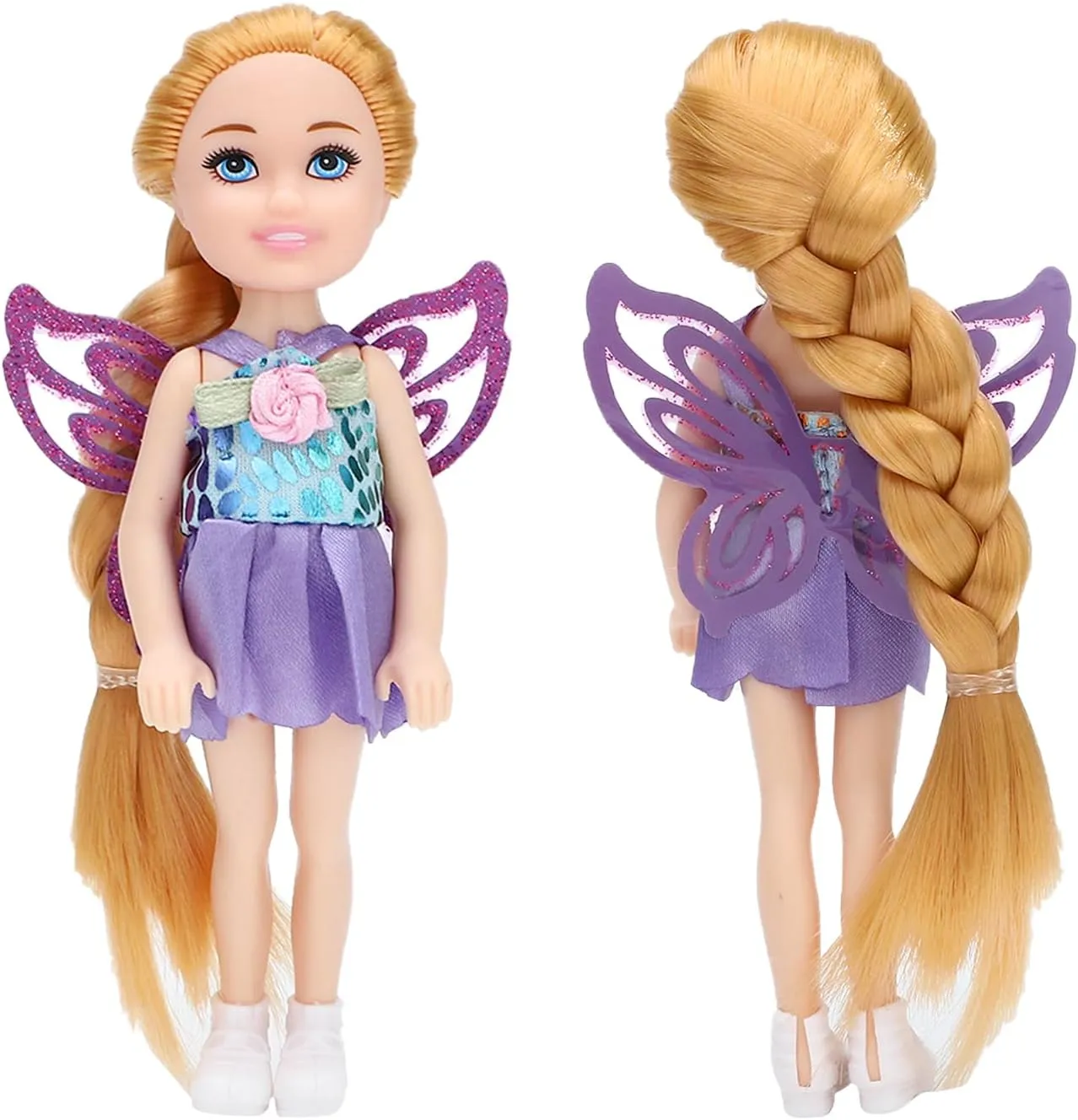 ONEST 10 Sets 5 Inch Mini Dolls with Doll Clothes Party Grown Outfits Doll Accessories for Kids