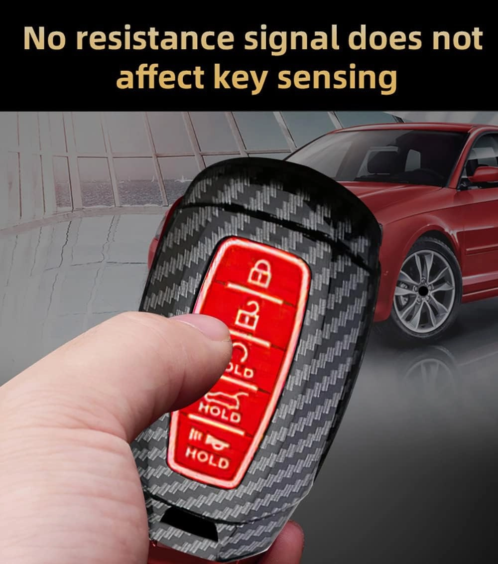 ontto Car Key Cover Case Key Fob Holder Protector Fit for Hyundai Palisade Kona Veloster i30 Ix35 Solaris Azera Grandeur Ig