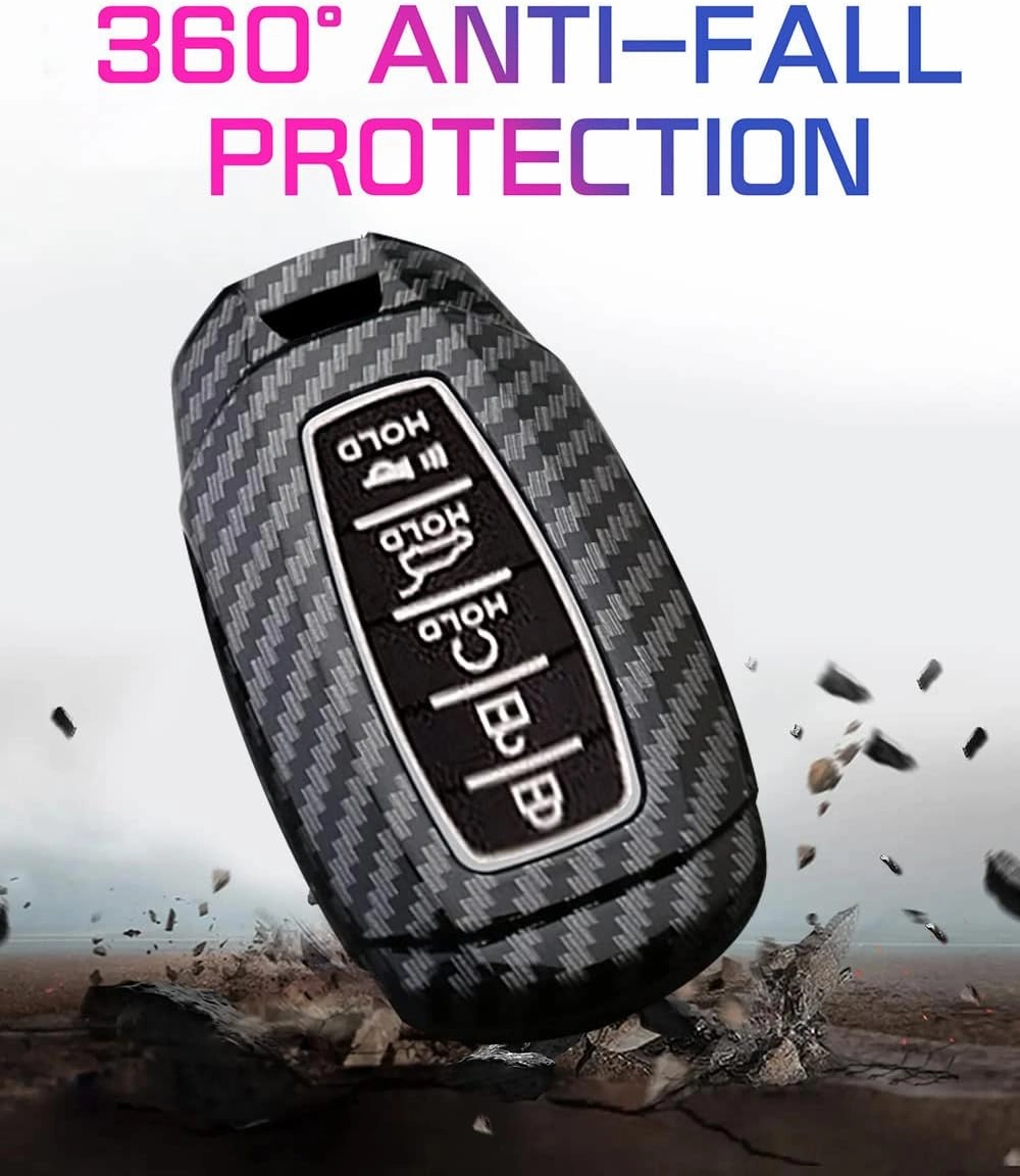 ontto Car Key Cover Case Key Fob Holder Protector Fit for Hyundai Palisade Kona Veloster i30 Ix35 Solaris Azera Grandeur Ig