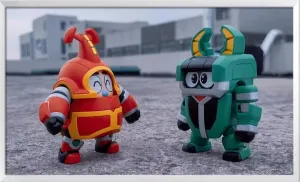Orange cat Industry Beetle Robot Kabutack & Kuwagiro Anime Action Model kit