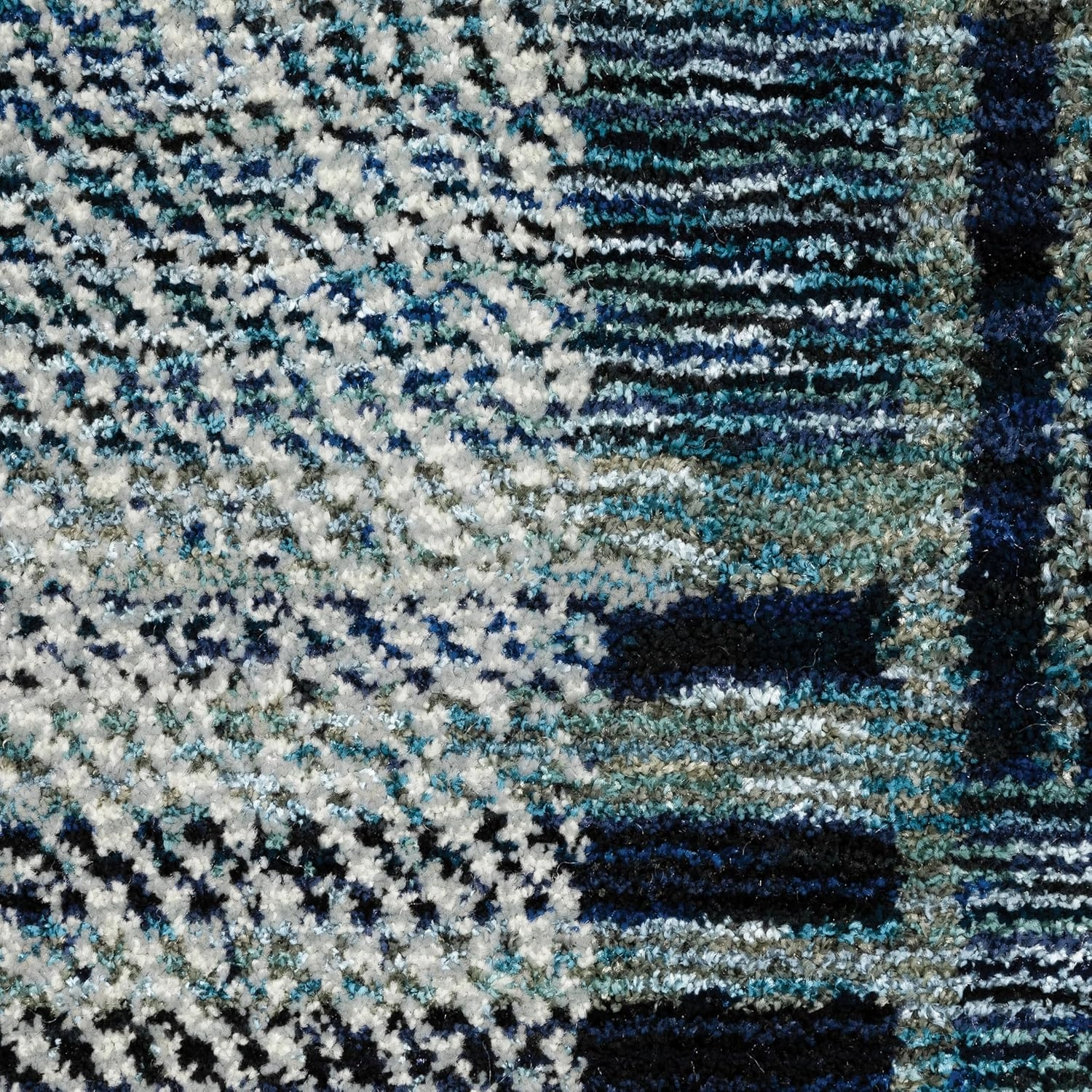 Oriental Weavers Atlas Area Rug - 752B0-2'3" x 8' - in Blue - Modern Style, Stain Resistant, Family and Pet Friendly, Entryway, Hallway Runner Rug