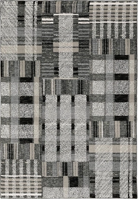 Oriental Weavers Atlas Area Rug - 752C0-1'10" x 3'2" - in Black/Grey - Modern Style, Stain Resistant, Family and Pet Friendly, Entryway, Bathroom Accent Rug