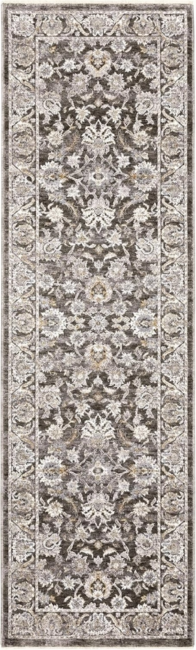 Oriental Weavers Maharaja Area Rug - 070N1-2'3" x 7'6" - in Grey/Ivory - Vintage Inspired, Stain Resistant, Family and Pet Friendly, Entryway, Hallway Runner Rug