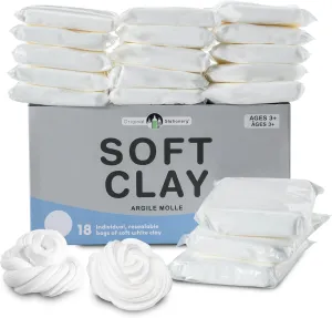 Original Stationery Soft Clay for Slime, XL White Modeling Clay for Art Crafts & Slime Fun, Add to Glue & Shaving Foam to Make Butter Slimes, 4lbs/1800 Grams