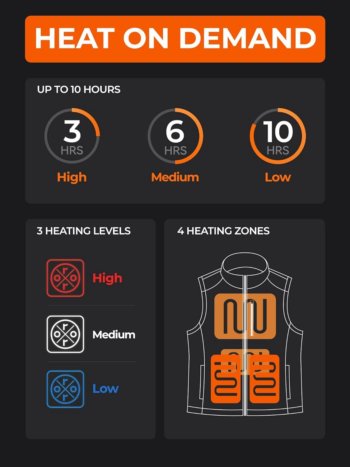 ORORO Men's Heated Softshell Vest with Battery, Soft Shell Heated Golf Vest for Men (Charger Not Included)