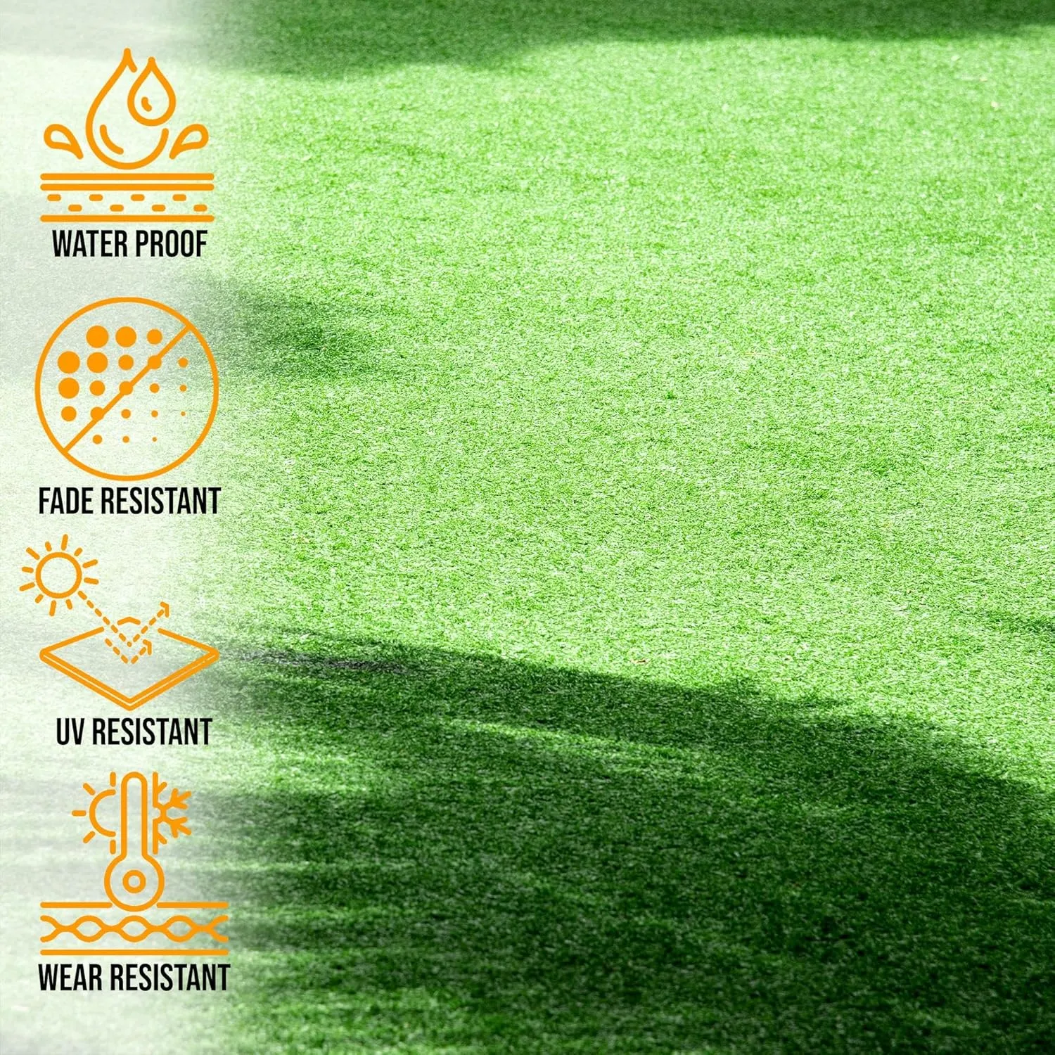 Ottomanson Artificial Turf Golf Hitting Mat 3' x 30' Indoor/Outdoor Waterproof Synthetic Fake Grass for Putting Practice Baseball Football Sports Gym Backyard, Custom Size 2' up to 30'
