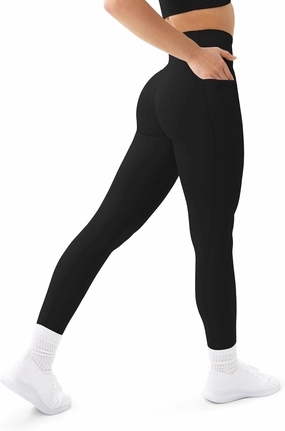 PAVOI ACTIVE Leggings with Pockets | Compressive High Waisted Butt Sculpting Women's Full Length Workout Pants | HiPerform