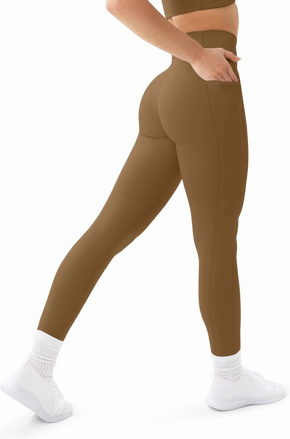 PAVOI ACTIVE Leggings with Pockets | Compressive High Waisted Butt Sculpting Women's Full Length Workout Pants | HiPerform